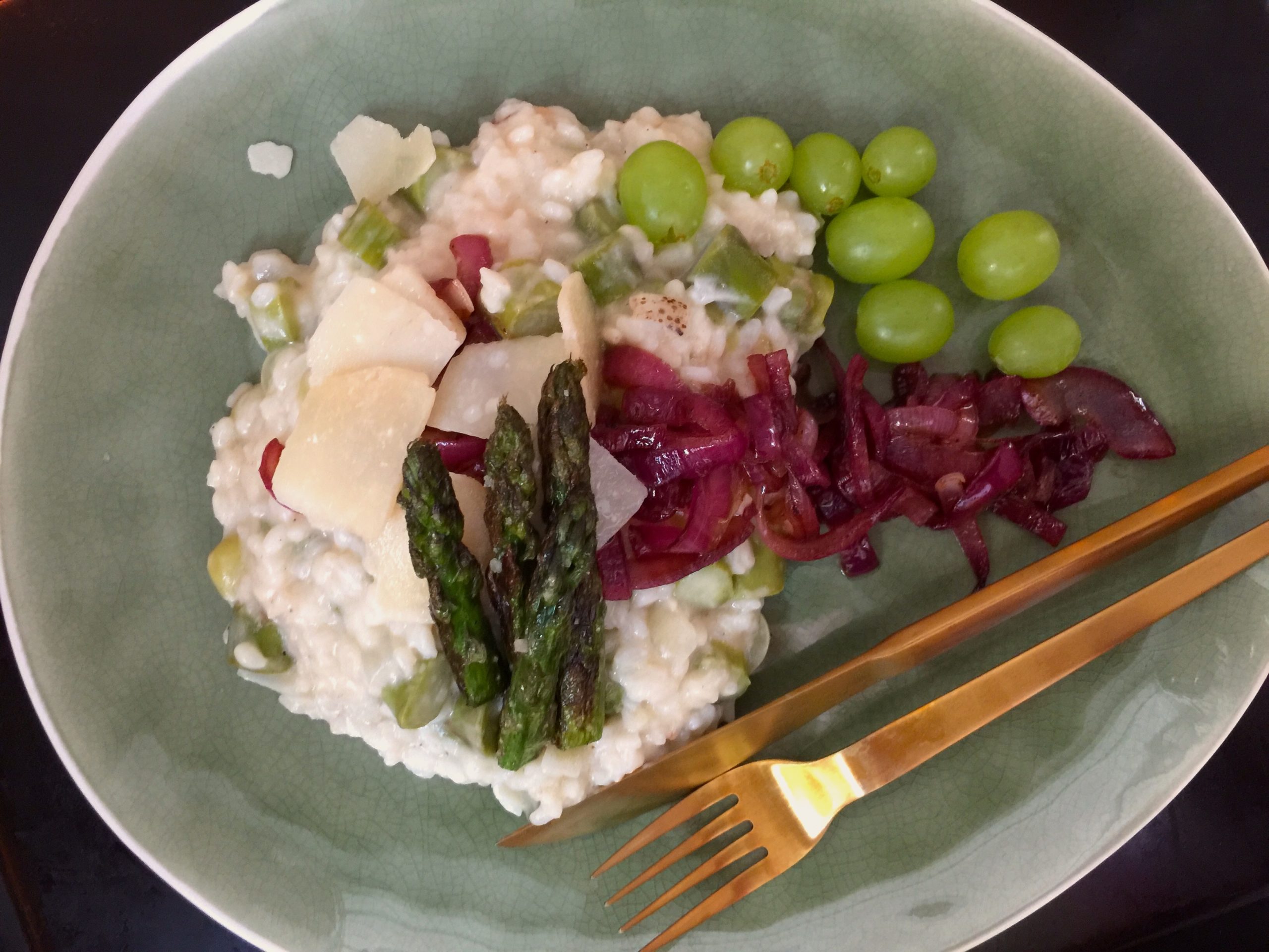 Spargel-Kokos-Risotto - Sweet and Salted - Food Blog