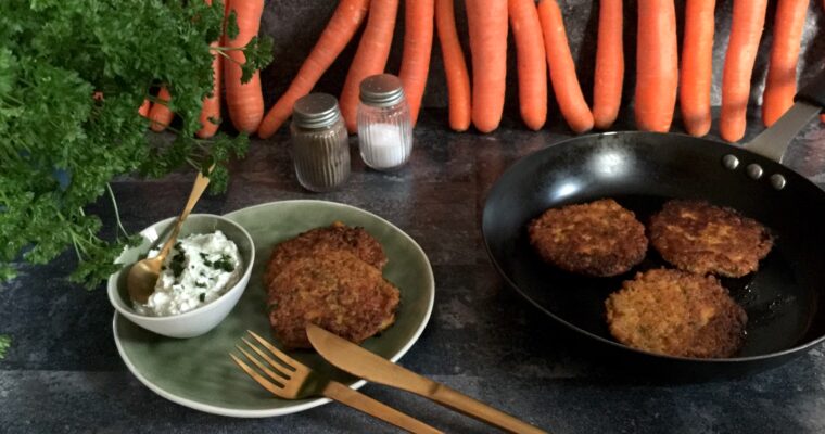 Möhrenrösti mit Fetacreme